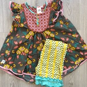 Wildflowers Floral and Striped Kids Matching Set